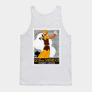 Vintage Travel Poster France Golf de Sarlabot Tank Top